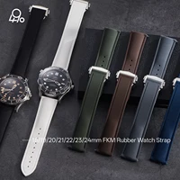 Pulsera Universal de liberación rápida, correas de reloj de 20mm 21/22mm, correa de reloj de goma FKM de 18/19mm/23mm/24mm para Omega Rolex Tissot Seiko