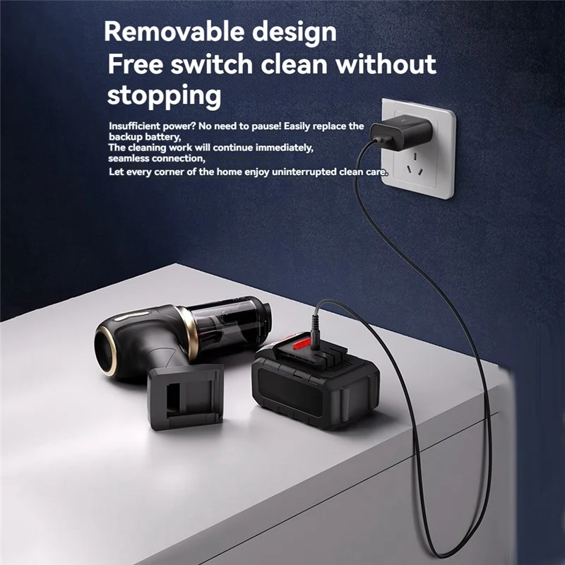 

AUAU-автомобильный бытовой пылесос, мощный пылесос, портативный беспроводной пылесос 21000PA, бытовой мини-фен