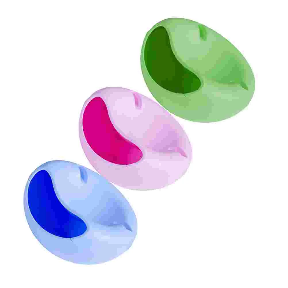 3Pcs Multipurpose Snack Dish Phone Holder Dry Food Bowl Phone Support Cellphone Mount (Pink + Blue + Light Green)