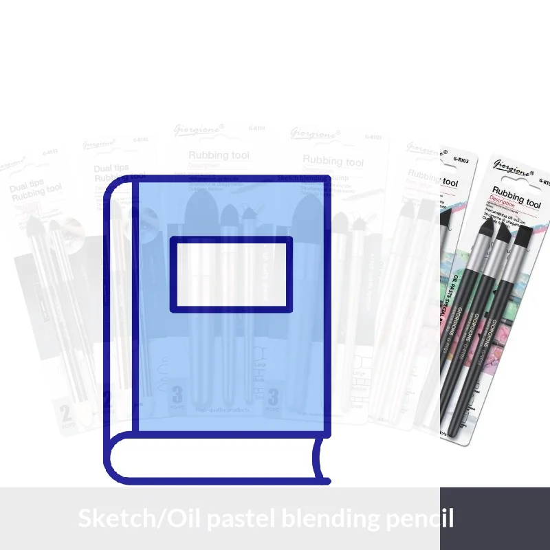 2/3Pcs Artist Blending Pen Washable Sketch Rubbing Sponge Brush Reusable Drawing Art Blenders Correcting Lightening & Highlight