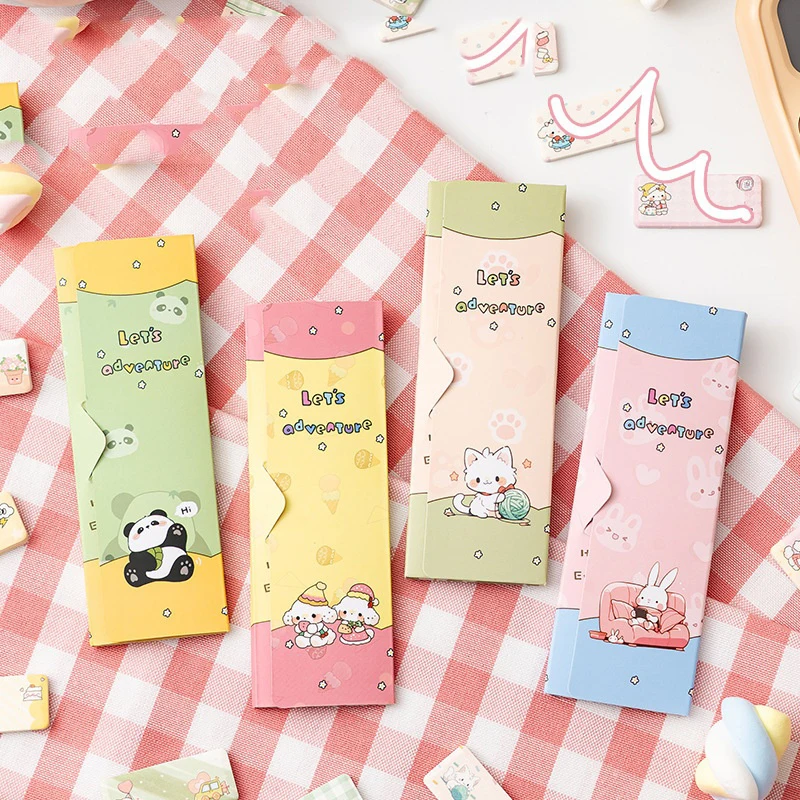 24pcs/lot Kawaii Cat Dog Rabbit Panda Animal Index Memo Pad Cute N Times Stationery Label Notepad Bookmark Post School Supplies