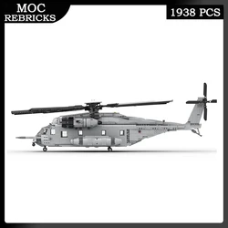 Military Weapons US CH-53 Super Stallion Transport Helicopters MOC Building Block Brick Toy DIY Assemble Model Boy Birthday Gift