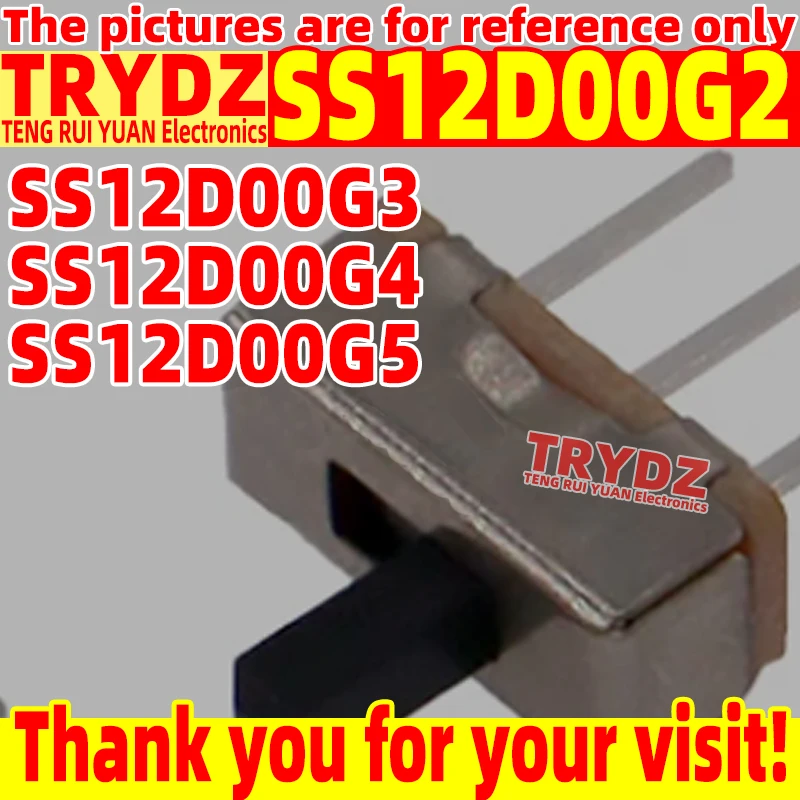 100-20pcs New SS12D00G2 SS12D00G3 SS12D00G4 SS12D00G5 3-Foot 2-Position Horizontal Side Pull Switch Handle Height 2-5MM