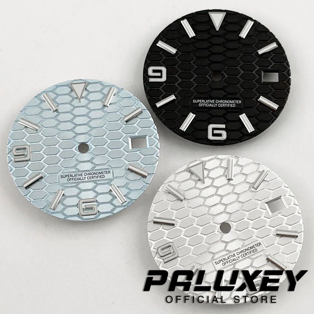 جديد 29 مللي متر ساعة ساكن الأرض الدائمة الهاتفي لحركة NH35 4R35 NH36 تقويم واحد إصلاح استبدال ساعة الوجه