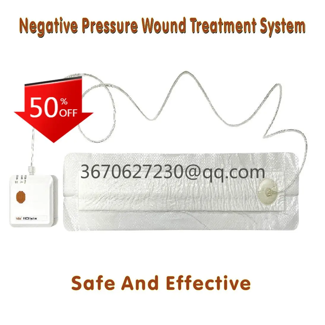 RECO NPWT medical vacuum-assisted wound closure and exudate management portable and disposable set