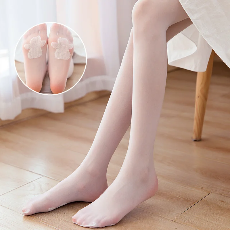 Summer Stretch Cat Paw Anti-scratch Stockings for Children Girl Nude Color Sheer Tights Nylon Pantyhose for Kids 90-155 cm Heigh