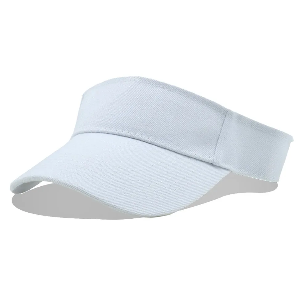 Cotton Outdoor Sports Hat Quick-Dry Structured Brim Summer Sun Hat UV Protection Solid Color Sports Visor