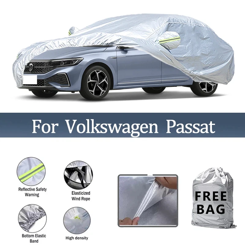 For Volkswagen Passat Car Cover Outdoor Protection Covers Snow Sunshade Waterproof Dustproof Exterior UV Car Accessories