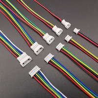 10Pairs Mini JST 1.25mm Connector Pitch 1.25mm Male Plug Female Jack Socket 2P/3/4/5/6 Pin Connectors with Wire Cable 28AWG 10CM