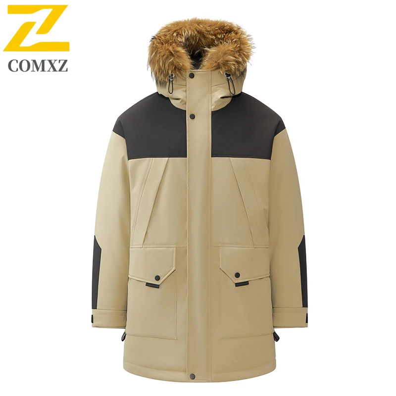 COMXZ Winter Puffer Coat New 90 Percent Duck Down Hard Shell Ski Windproof Down Coat Hiking Cold Protection Thicken New Garment