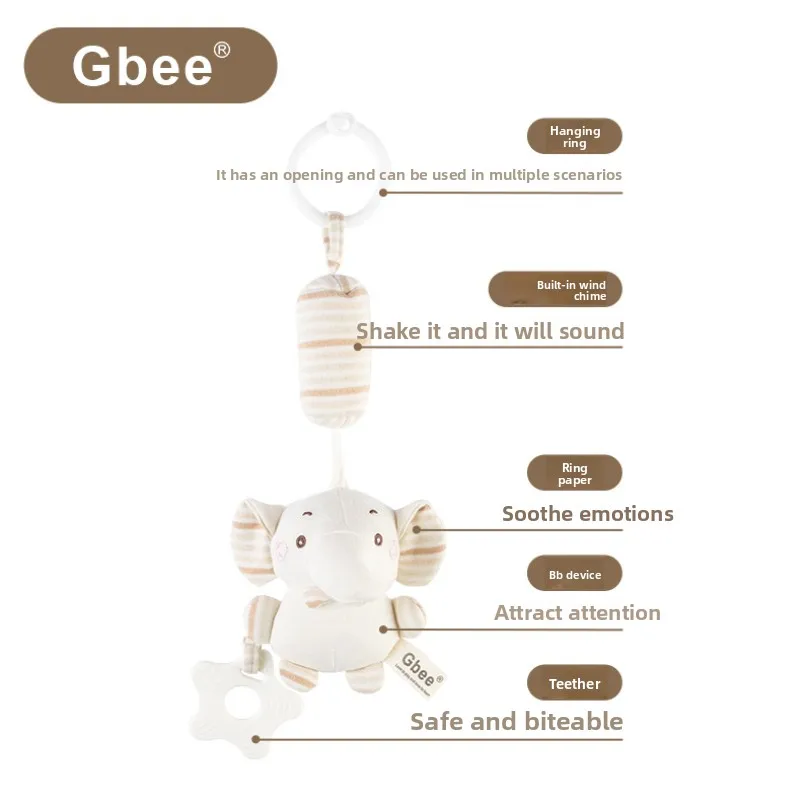 Gbee algodão orgânico vento carrilhão cor algodão torno pendurado brinquedo recém-nascido dentição sino bebê 0-1 ano de idade brinquedo calmante