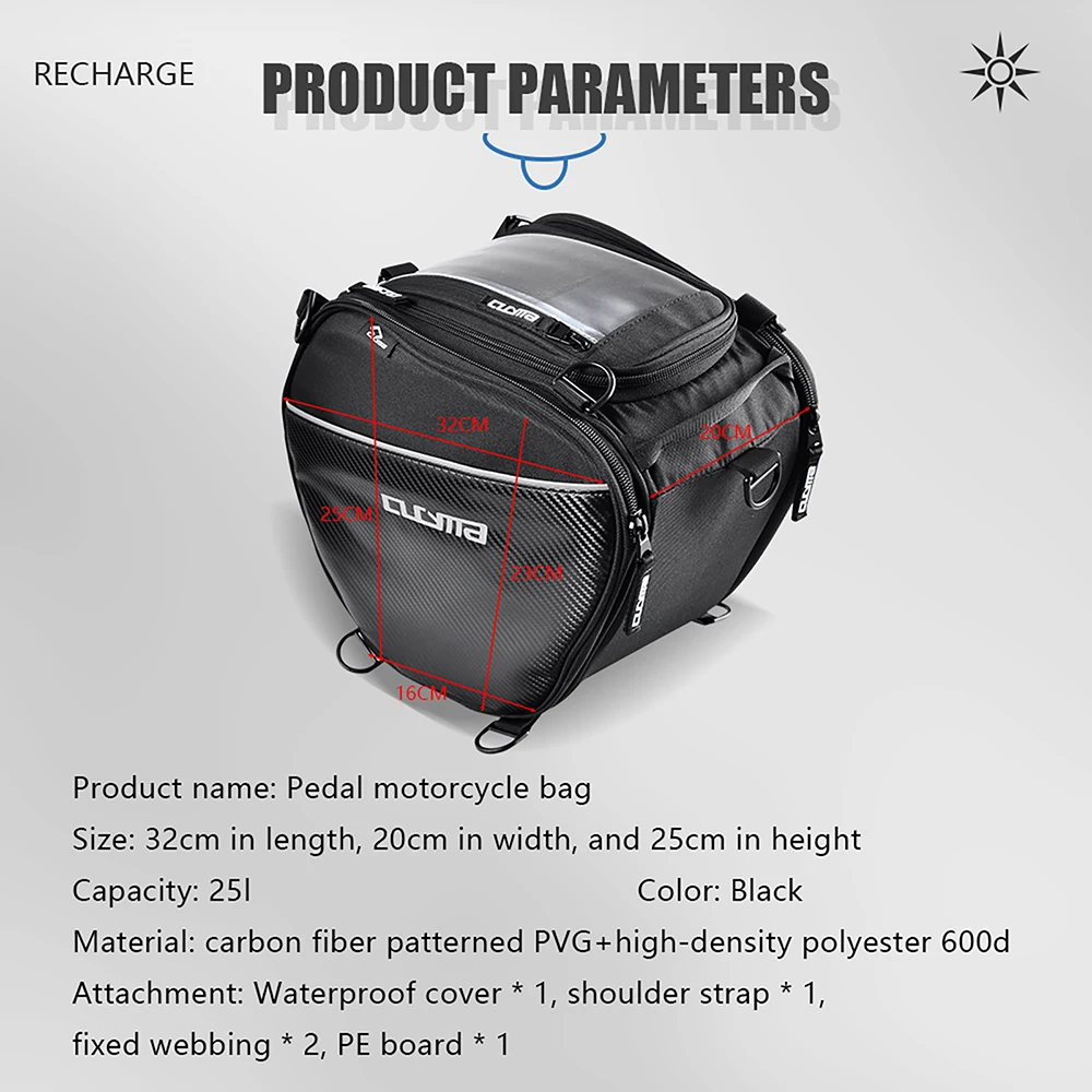 Scooter Tunnel Seat Bag Waterproof Motorcycle Pedal Tank Saddle Bags for Sym Maxsym 400 600 TL 508 Cruisym Joymax 125 250 300