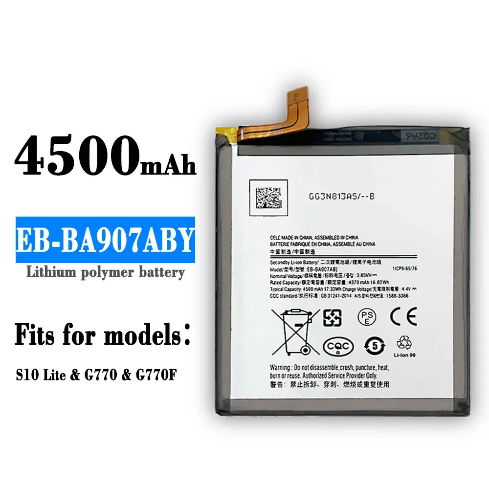 

Replacement Battery EB-BA907ABY For Samsung Galaxy S10 Lite G770 G770F Replacement Phone Battery 4500mAh + Free Tools