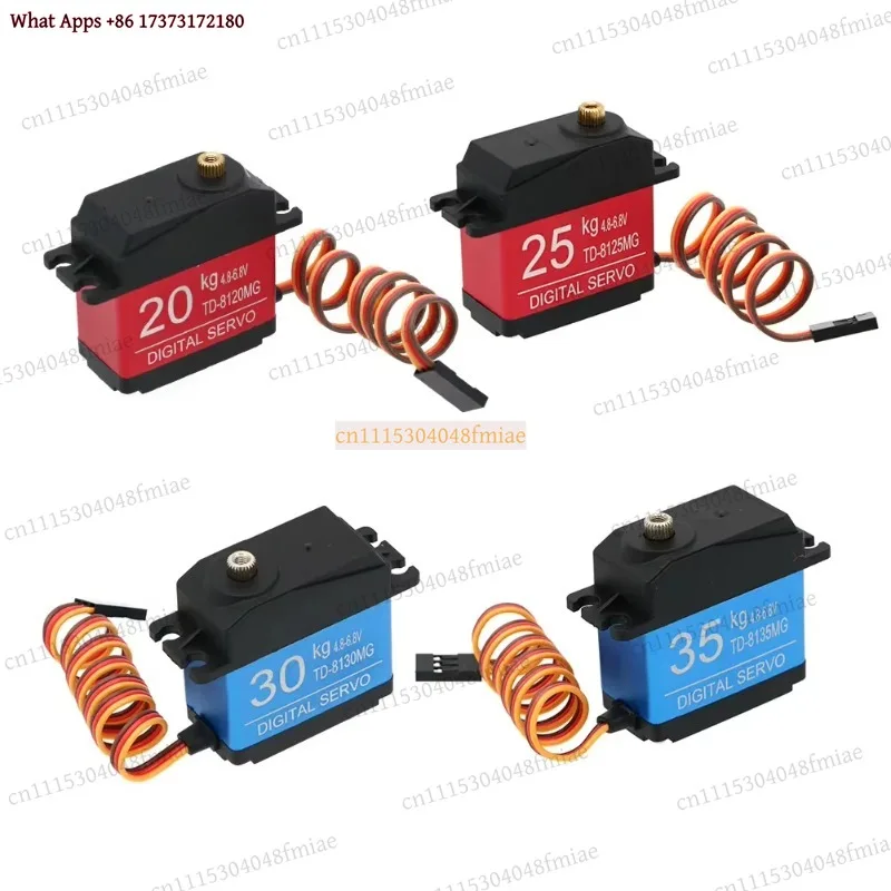 20KG 25KG 30KG 35KG Servo 180 Degree Large Torque Digital Servo Metal Gears 25T Servo Arm Waterproof For RC Car Truck Helicopter
