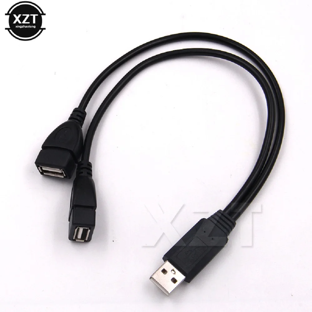 Universal USB 3.0 2.0 Male To Dual USB 3.0 Female Jack Splitter 2 Port USB Hub Data Cable Adapter Cord For Laptop Computer