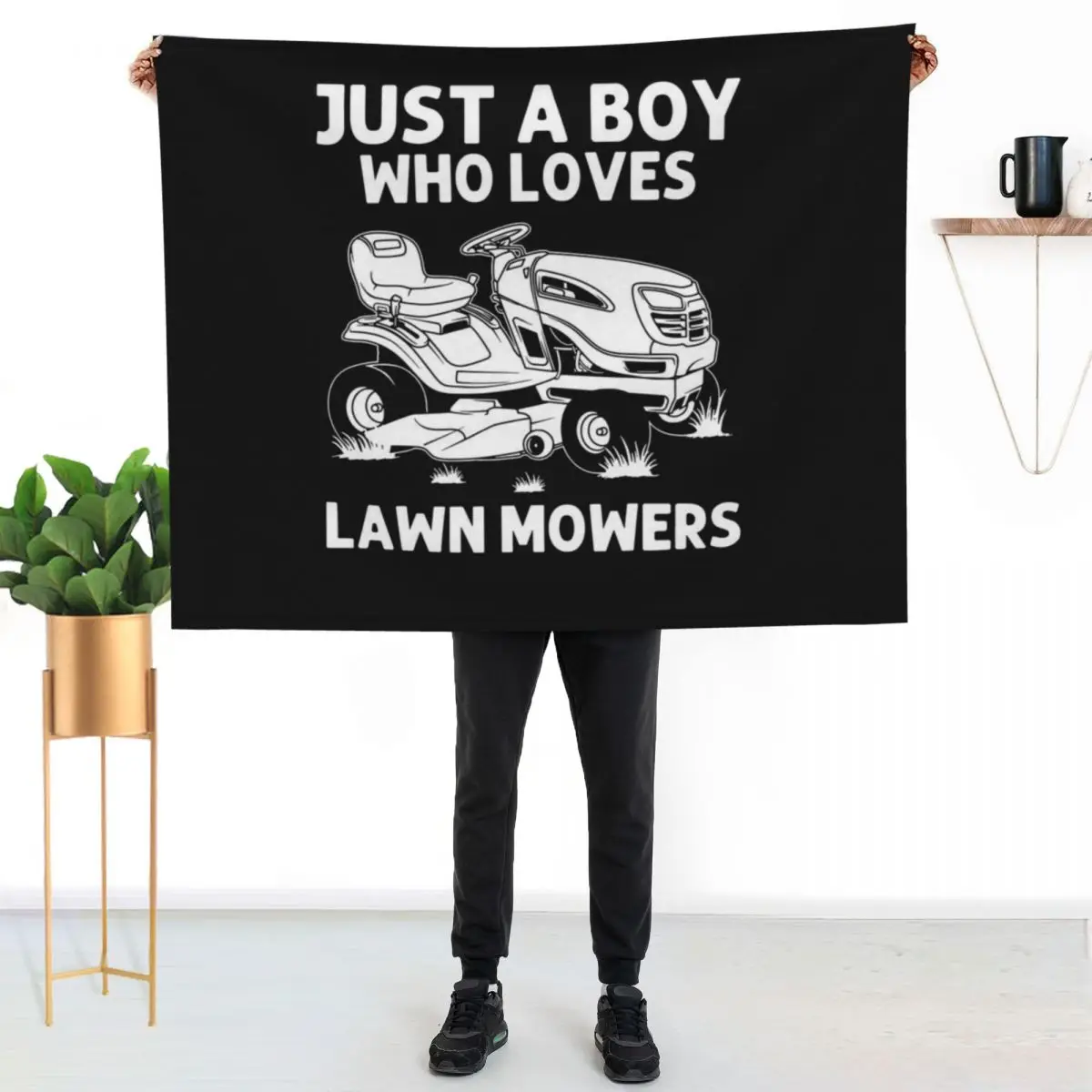 Boys Kids Lawn Mower Farm Gardening Throw Blanket Warm Moving cosplay anime Tourist Blankets