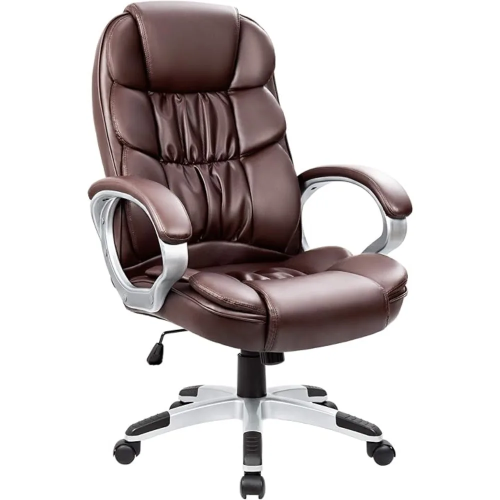 Office Chair High Back Computer Desk Chair, PU Leather Adjustable Height Modern Executive Swivel Task Chair