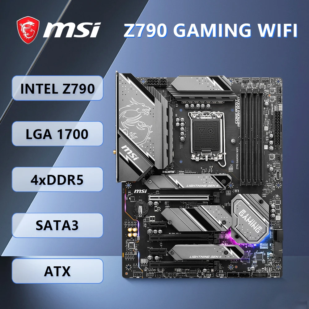 MSI Z790 GAMING WIFI Motherboard Support i9-14900KF i7-12700 i5-13600K i5-12400F CPU DDR5 HDMI M.2 ATX LGA1700 Mainboard