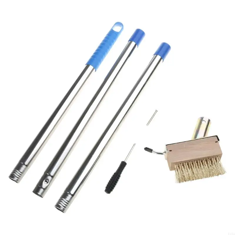 

E15A Durability Stainless Steel Weeding Brush Flexible Length Crack Weeder for Various Heights, Easy Head Replacement