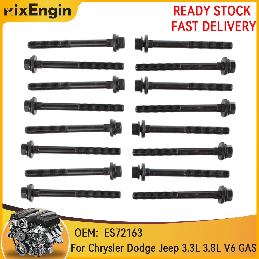 

Engine Cylinder Head Bolts Kit Fit 3.3 3.8 L T For Chrysler Dodge Grand Caravan Eagle Jeep Wrangler EGA EGH 3.3L 3.8L V6 GAS