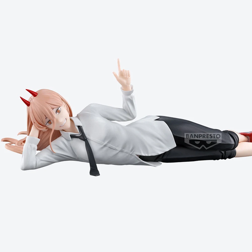 Original Banpresto Chainsaw Man Power Sleeping position 22Cm Action Figure Anime Model Toys Kawaii Doll Child Collection Gift