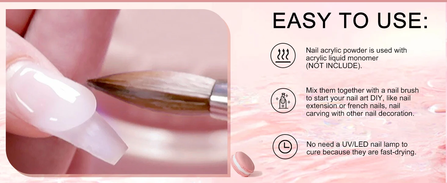 28 g/Box Acrylpulver, professionelles weißes, klares, rotes, nacktes Acryl-Nagel-Französisch-Maniküre-Pulver für die Acryl-Nagelverlängerung – Detail 3
