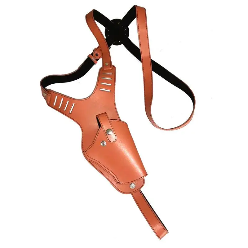 Waist And Armpit Cowhide Single Shoulder Gun Holster, Diagonal Shoulder Strap Gun Holster - Image 2