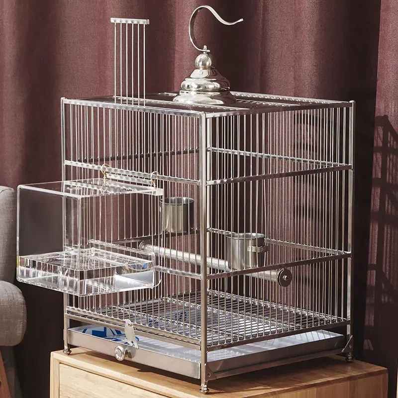 Myna bird cage large 304 stainless steel Xuanfeng cage luxury myna bathing parrot cage special