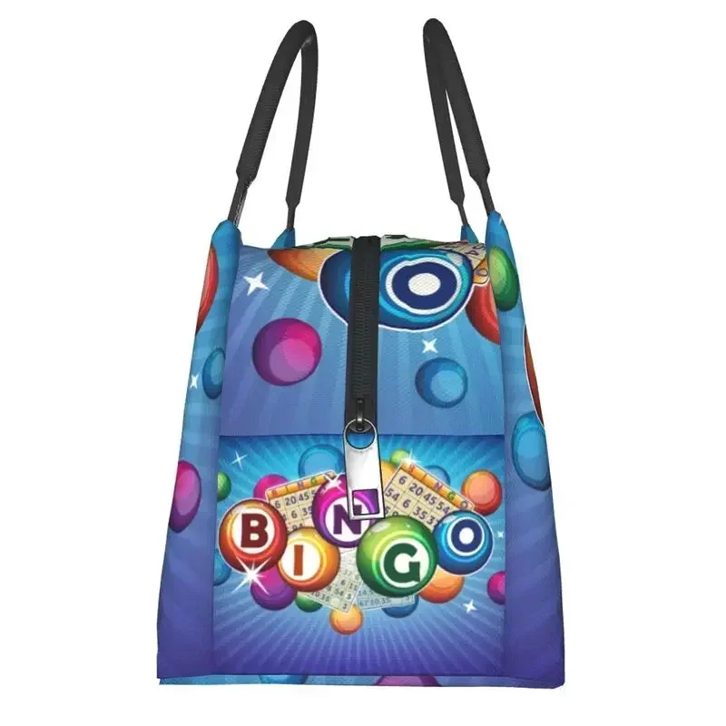 Bingo-Papierspiel, wiederverwendbare Lunchbox für Damen, wasserdichter Kühler, thermische Lebensmittel-isolierte Lunchtasche, Reise, Arbeit, Picknick-Behälter