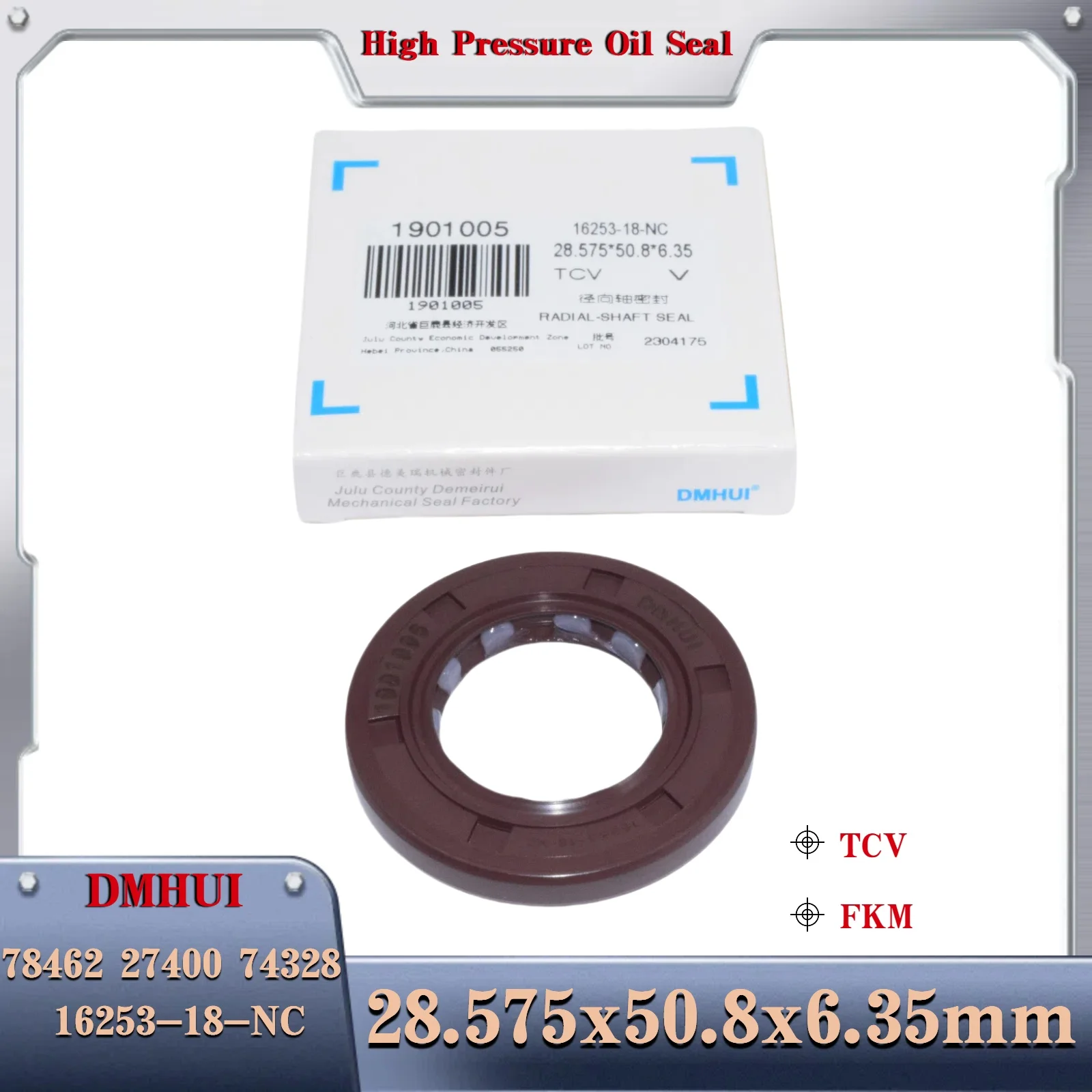 28.575x50.8x6.35 Fit for Eaton 78462 27400、74328  16253-18-NC  Shaft oil seal Hydraulic Pump/Motor Rotary Shaft Sealing