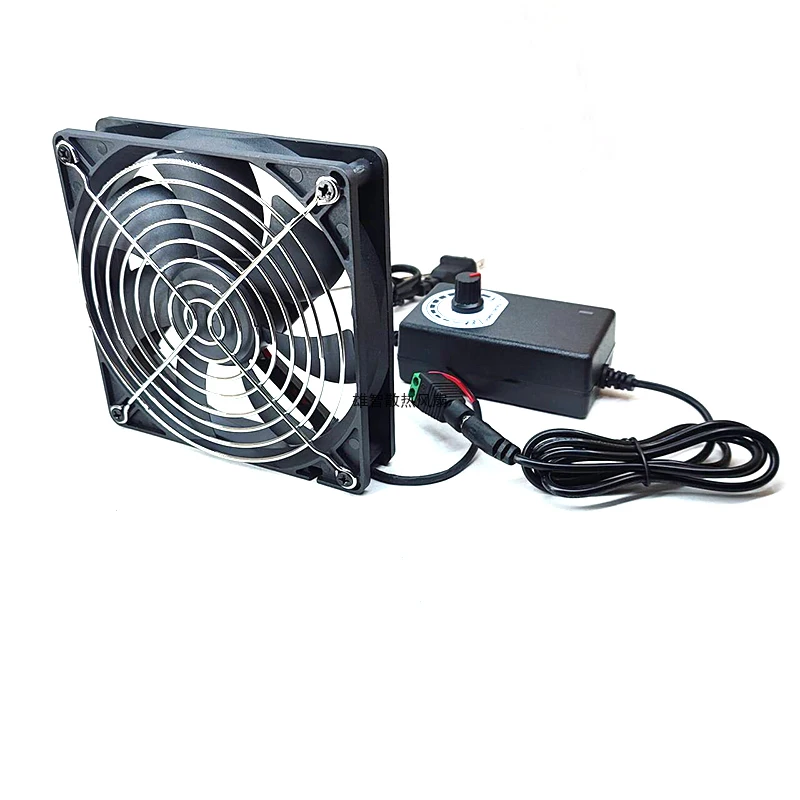 8cm 9cm 12cm silent large wind cooling fan with variable speed power supply chassis power dissipation