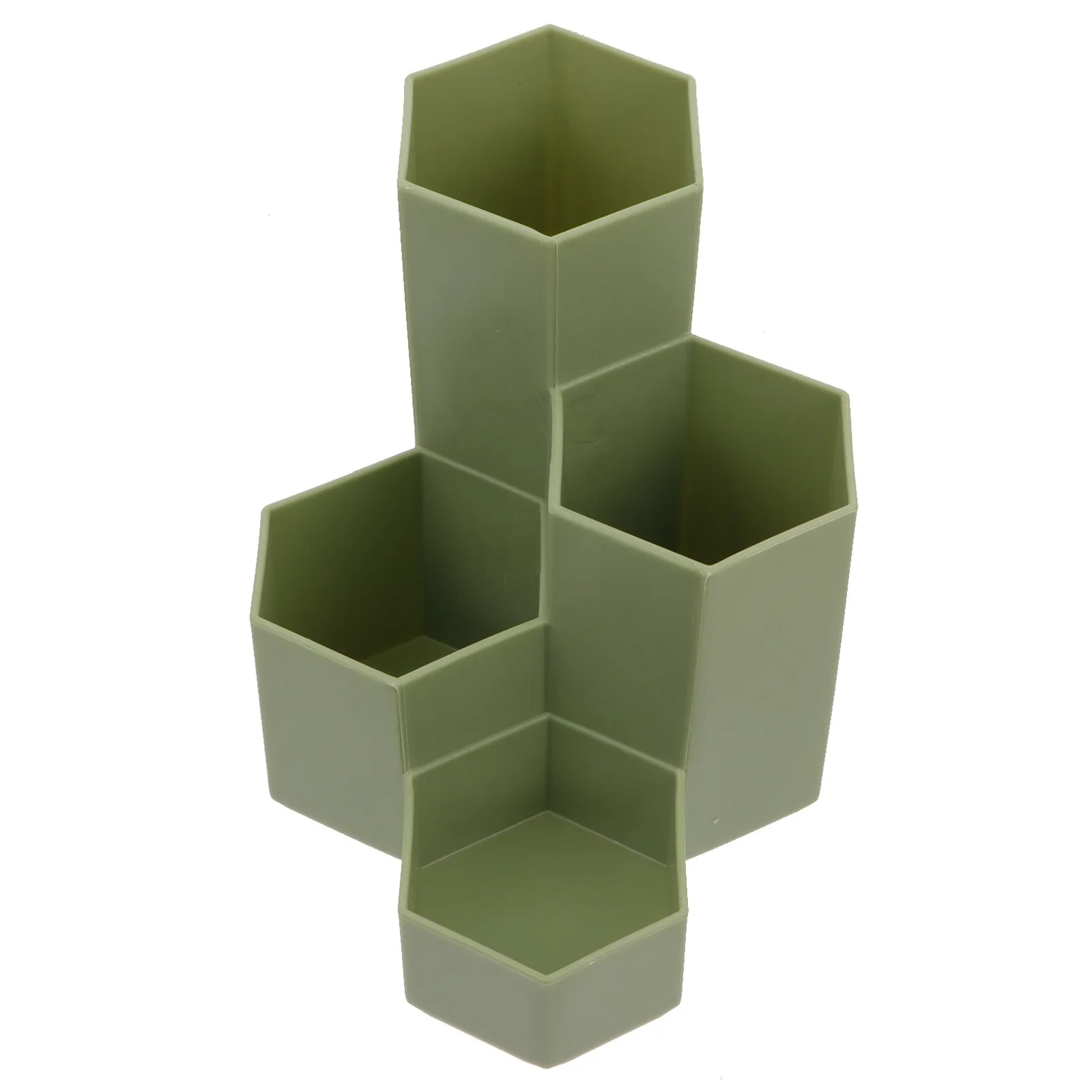 1Pcs Hexagon Shape Stationery Organizer Box Desktop Cosmetics Case Pen Holder Makeup Organizer Face Cream Lipstick Eyebrow
