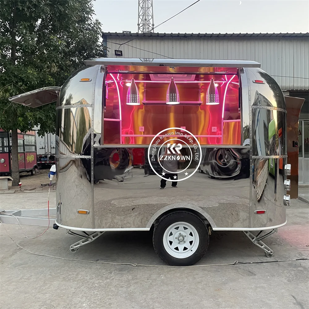 

Street Concession Pizza Food Trailer Bakery BBQ Cart Mobile Fast Food Truck Trailer With Fully Equipped Kitchen