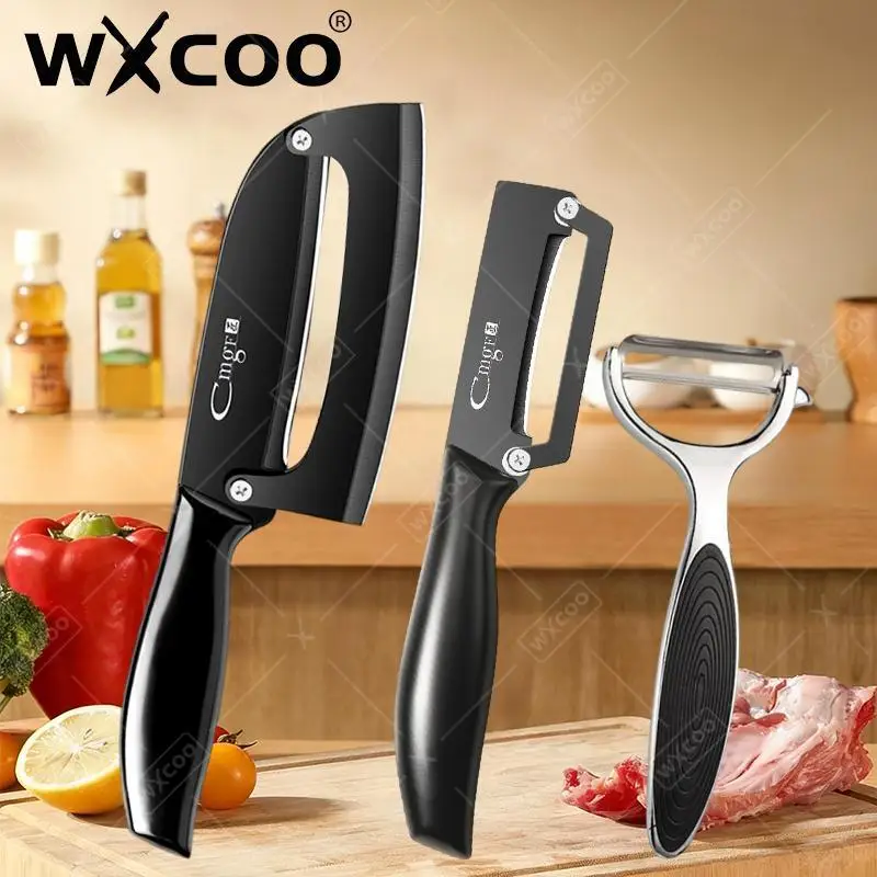 Descascador Multifuncional Específico para Cozinha para Cortar Frutas e Legumes com Cabo de Aço Inoxidável