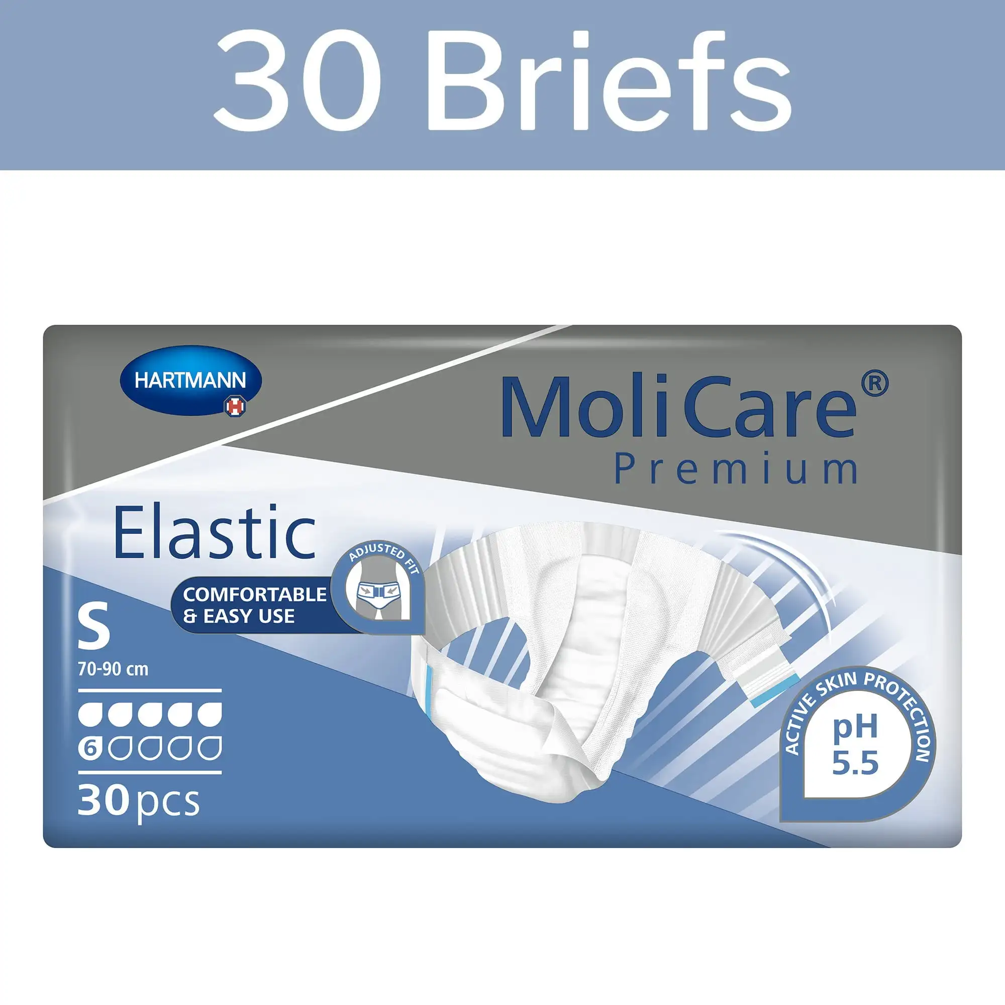 Hartmann Molicare Inkontinenz-Slip, weiß, elastisch, Unisex, 30 Stück, 1 Packung