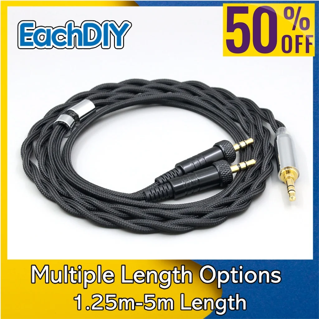 

Shield Cable For Sony MDR-Z7M2 MDR-Z1R MDR-Z7 With Screw To Fix Nylon 99% Pure Silver Palladium Graphene Gold 8302