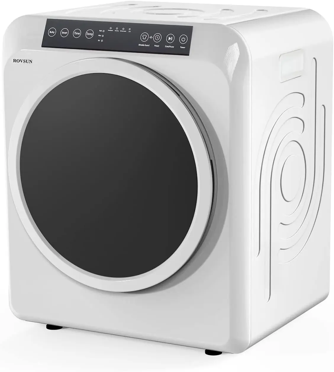 13,2 lb tragbarer Wäsche trockner, 3,5 cu. ft High-End-Frontlader-Wäsche trockner mit LCD-Touchscreen, Edelstahl wanne