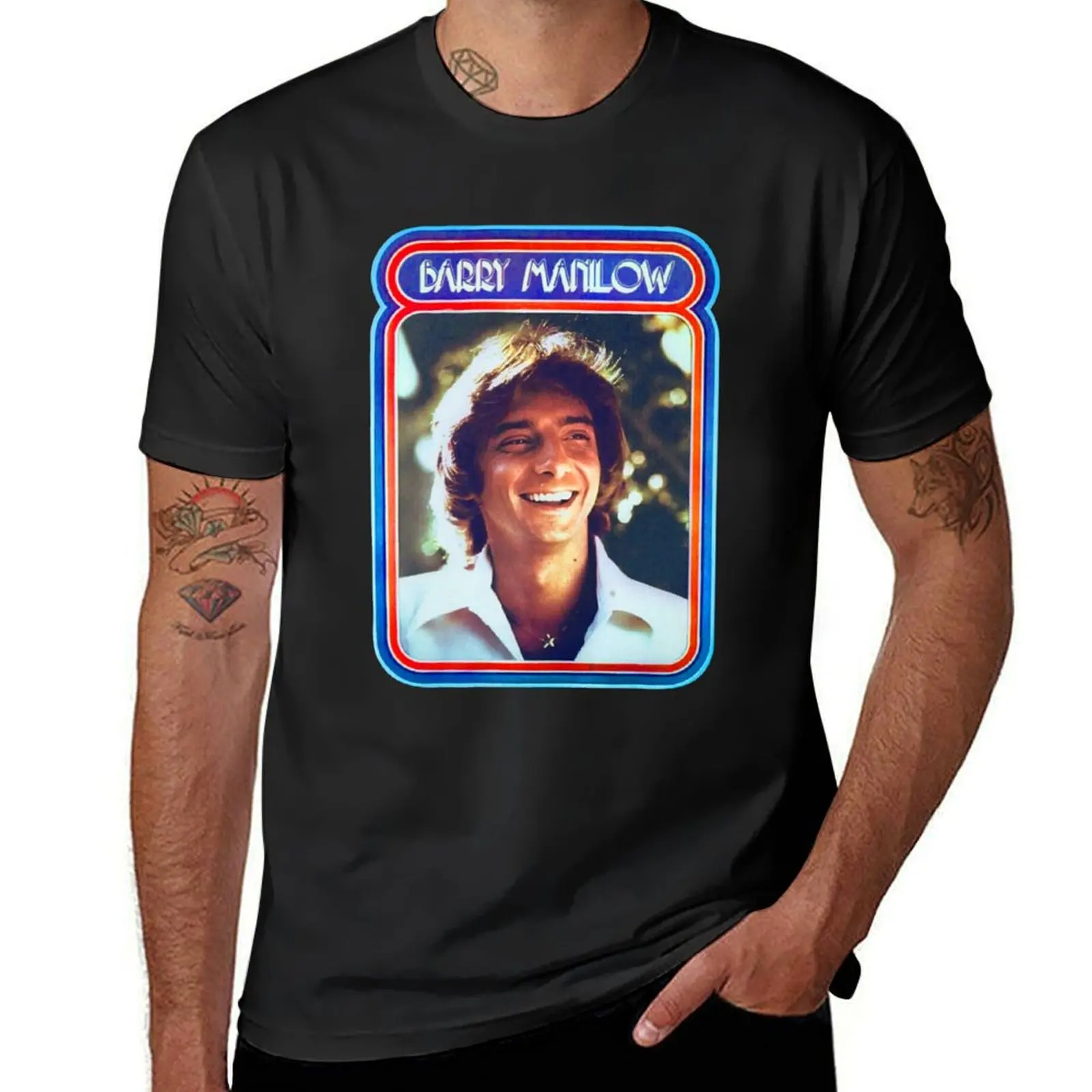 Barry Manilow T-Shirt new edition sports fans cute clothes Men's t-shirts