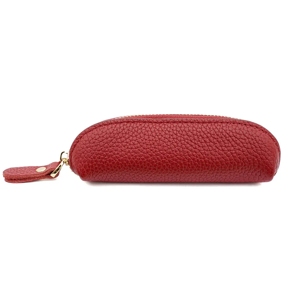 

Vintage Retro Women's Wallet Solid Color Waterproof Genuine Leather Coin Purse Durable Compact Cowhide Pencil Bag Student