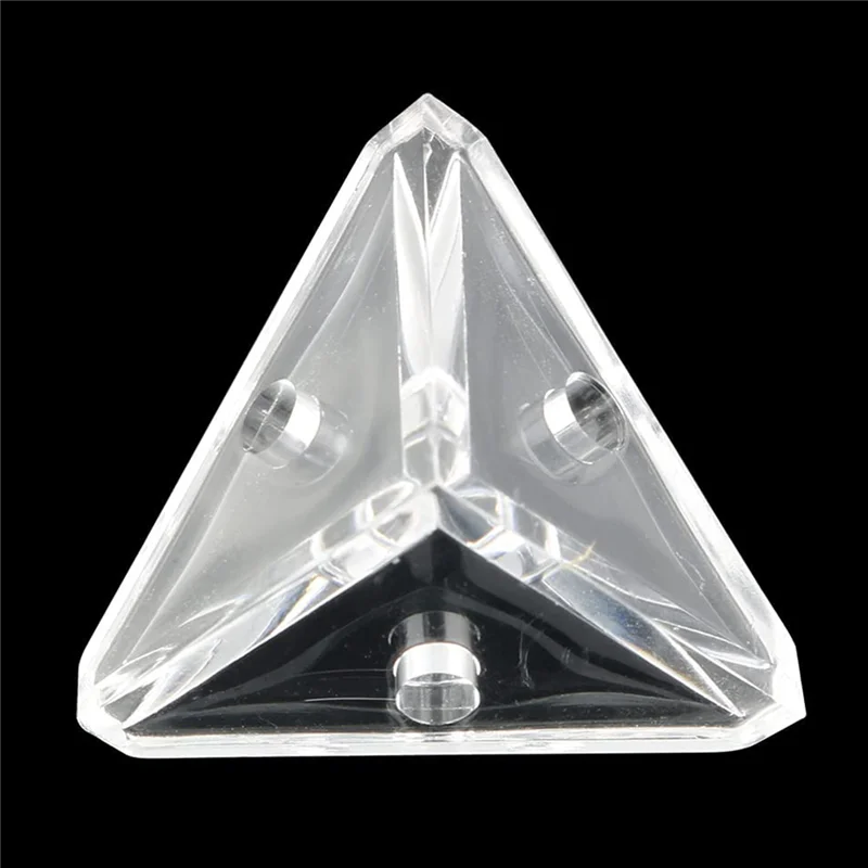 New 12Pcs Acrylic Corner Brackets with Semitransparent Screws Clear 3-Hole Right Angle Joint Brace Brackets