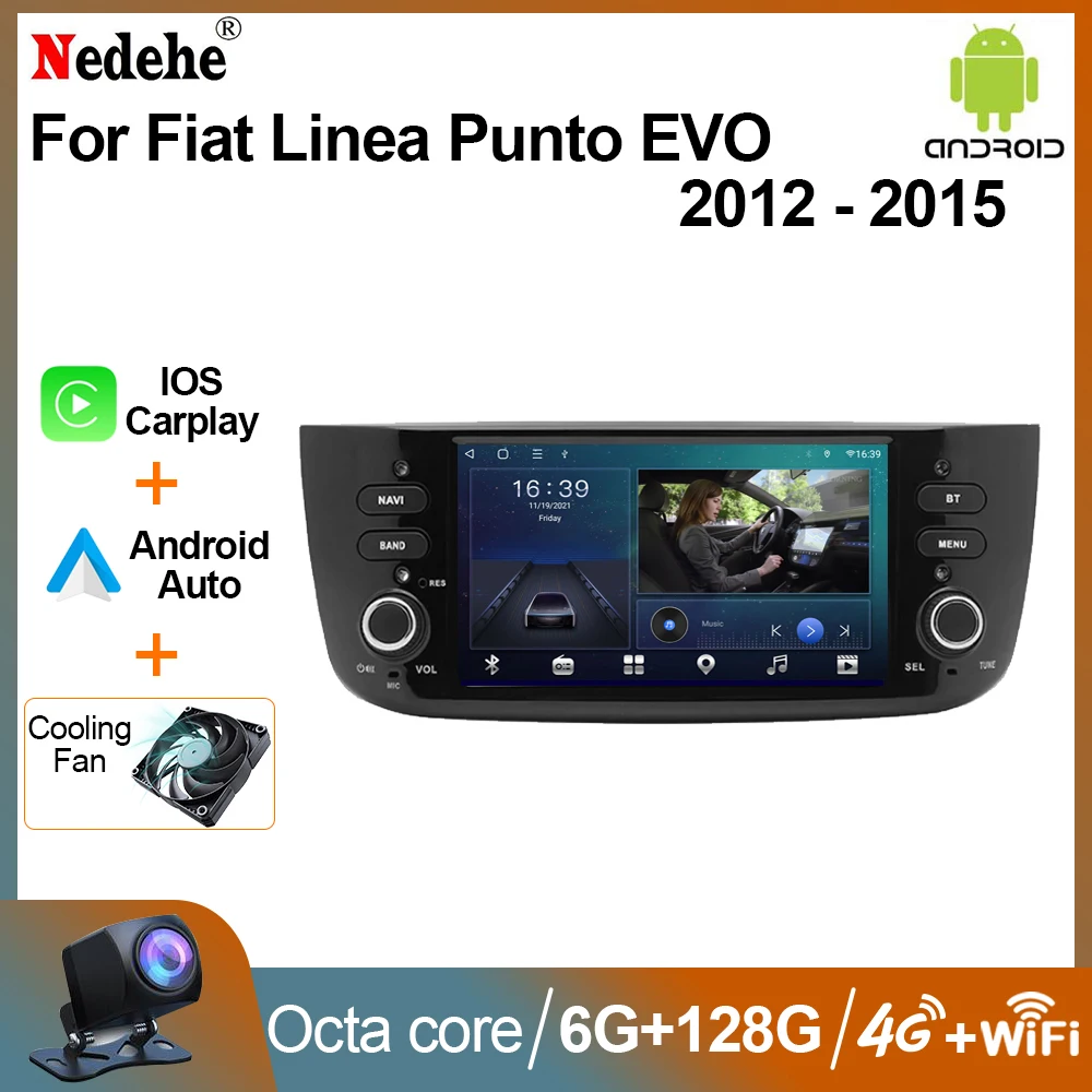 

7 inch Car Radio Android Auto Carplay Multimedia Player For Fiat Linea Punto evo 2012 2013 2014 2015 Autoradio GPS Head Unit 4G