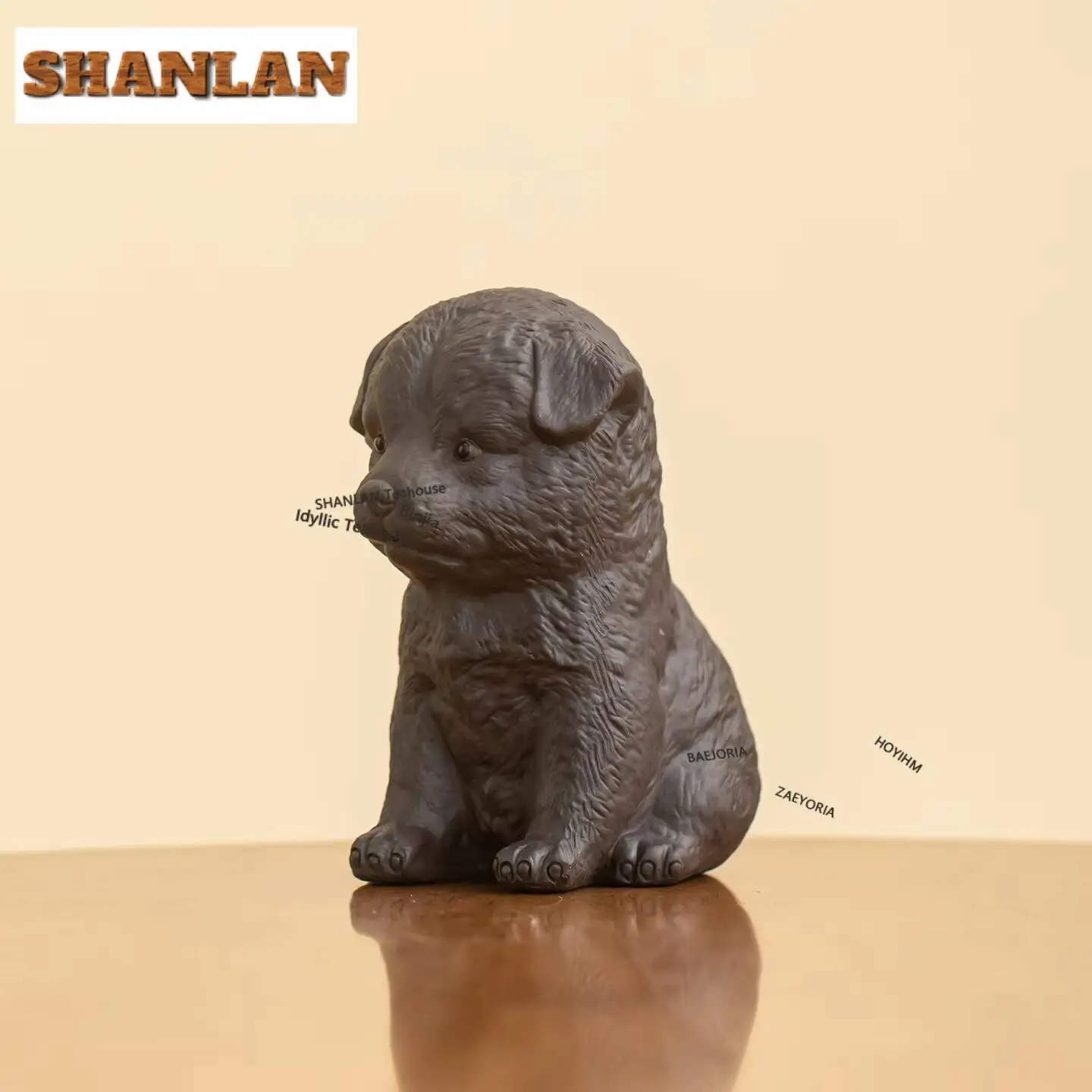 Purple Sands Cute Dog Tea Pet Antique Flowerpot Landscaping Tea Figurine Play Toys Tea Statue Ornaments Can Be Raised Collection