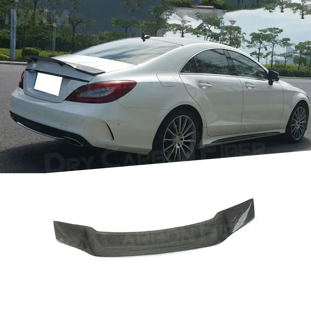 

Carbon Fiber R Rear Spoiler For Benz CLS Class W218 CLS300 CLS350 CLS500 CLS550 CLS63 Sedan 2012-2017 Rear Duck Spoiler Wing