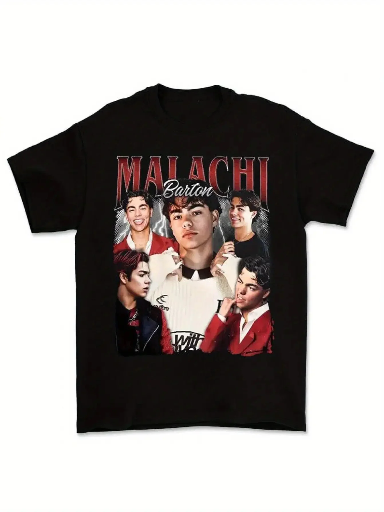 Unisex Short Sleeve T-Shirt Featuring a 90S Retro Graphic of a Band Member, Perfect for Music Enthusiasts. A Casual Black Gift f