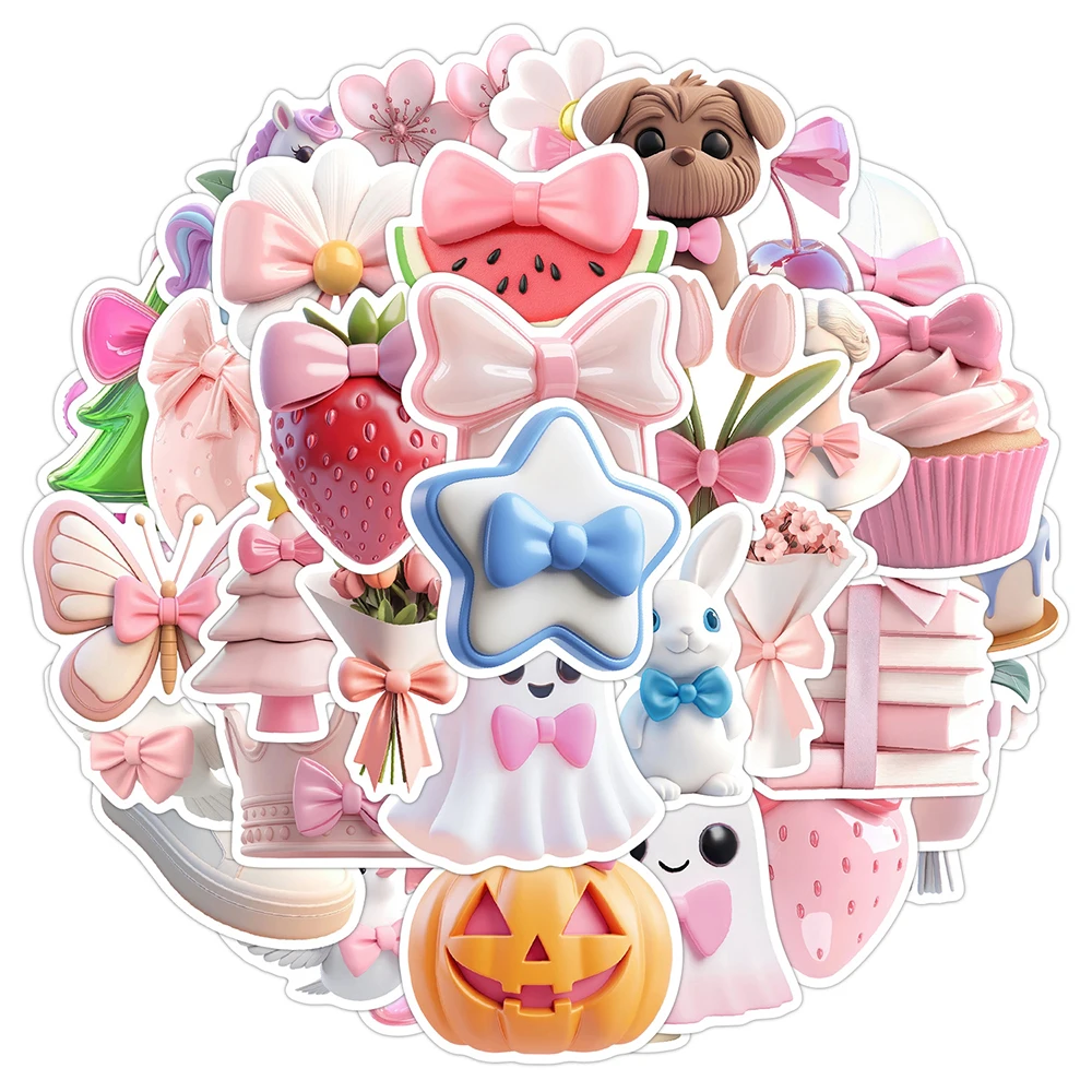 

10/30/50pcs Korean INS Style Pink Aesthetic Stickers Cute Cartoon Decals Suitcase Skateboard Phone Kawaii Graffiti Sticker Pack