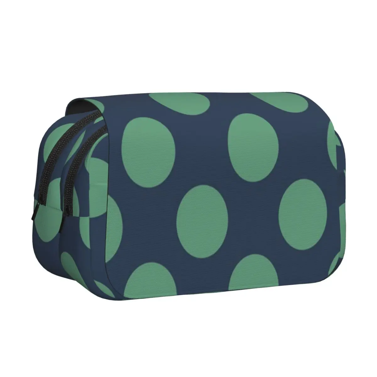 Fern Polka Dots Pattern Pencil Cases Pencil Pouch Hard Shell Leather Large Capacity Pen Box Pencil Bag for Kids Gifts