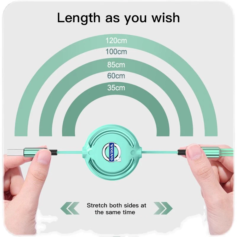 سيارة 3 في 1 كابل يو اس بي نوع C مايكرو USB كابل شحن سريع لفولفو ES90 EC40 EX40 EM90 XC90 V90 V60 XC60 V40 S80 S60 S90 C40 #4
