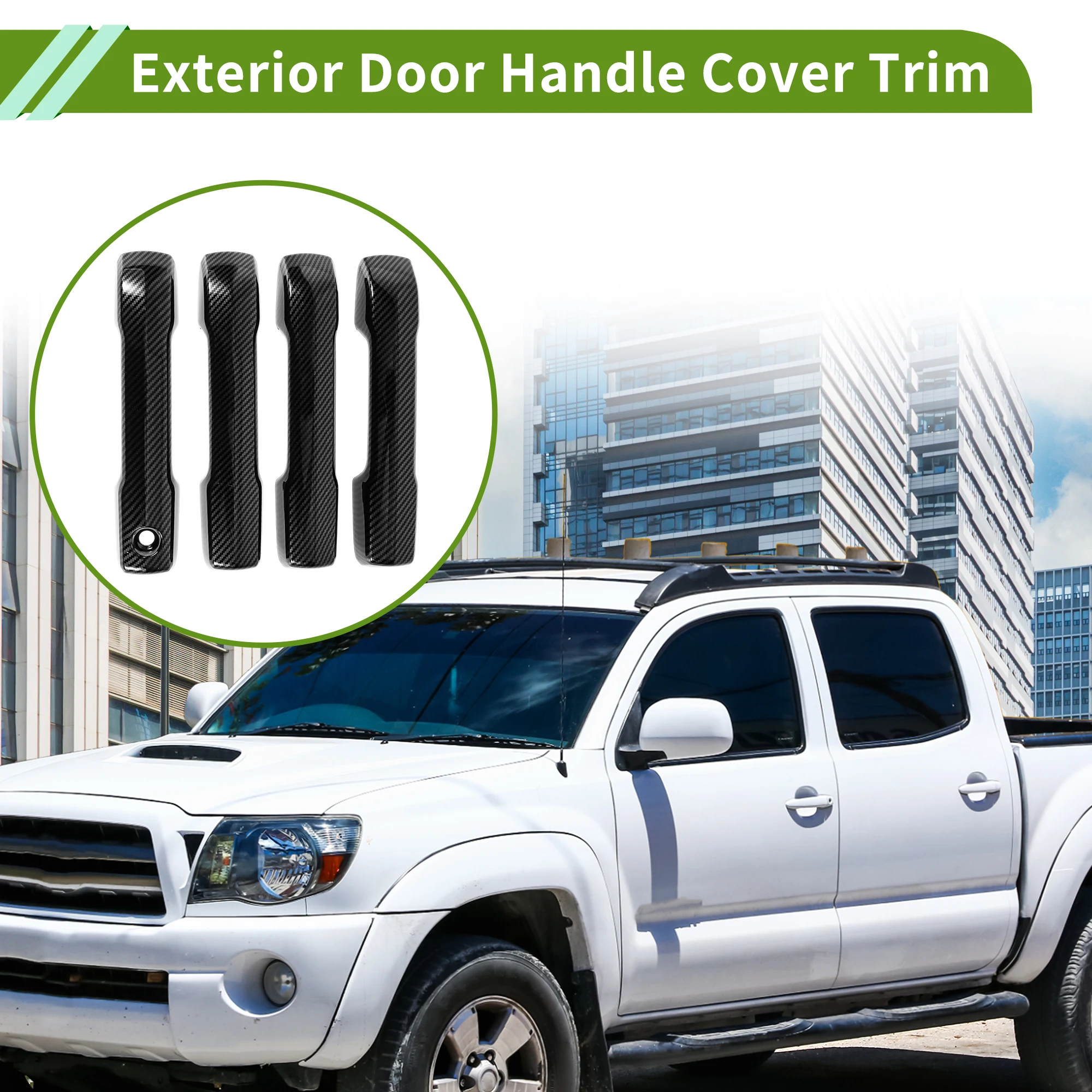 

UXCELL Накладка на внешнюю дверную ручку, передняя левая передняя правая задняя левая задняя правая дверная ручка для Toyota Tacoma 1 комплект