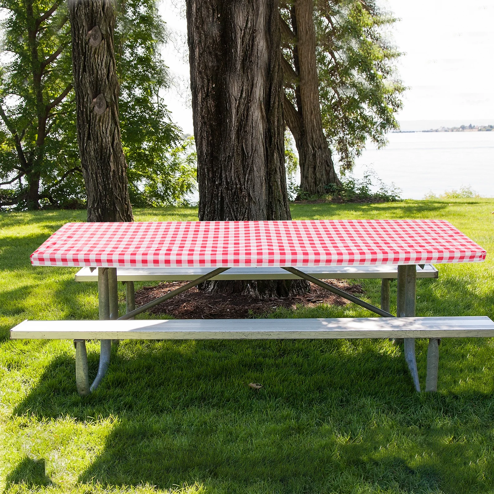 مستطيل الأحمر نزهة غطاء الطاولة مقاوم للماء المجهزة مفرش المائدة الفانيلا التخييم في الهواء الطلق الجدول غطاء للحماية ديكور