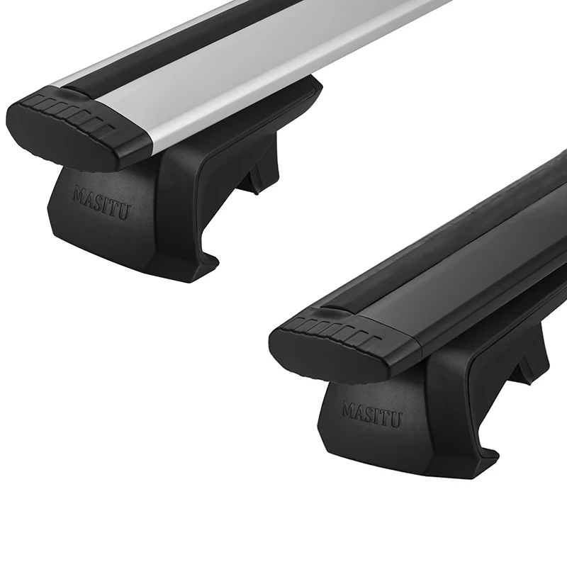 140cm Black And Silver Car Roof Racks Wing Bar Universal Auto Top Arc Shaped Aluminum Alloy Load Rod Premium Aerodynamic